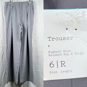 A‎ New Day Trouser Pants Gray Highest Waist Relaxed Hip & Thigh NWOT Women's 6R